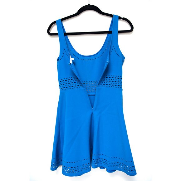 Elizabeth and James Blue Laser Cut Dress sz 2 - Picture 8 of 13